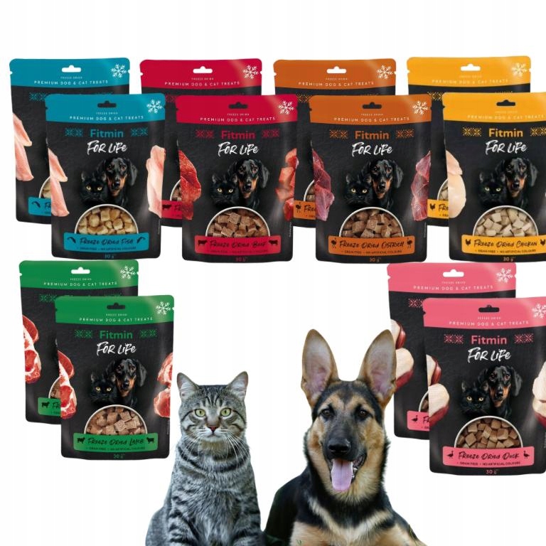 Fitmin For Life Freeze Dried mix chutí pamlsek pes kočka 12x30g