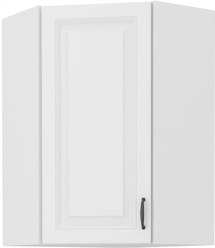 Bílá Horní Závěsná Rohová Skříňka Stilo 58X90