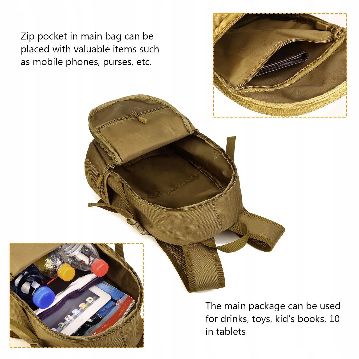 ZHIERNA Plecak Taktyczny Na Rower Wędrówki Wspinaczkę Outdoor Laptop — miniatura 4