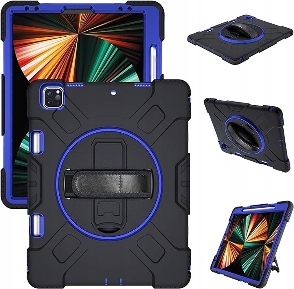 Pancéřové Pouzdro s podstavcem pro iPad Pro 12,9 5/4/3 2021/2020/2018 Černé