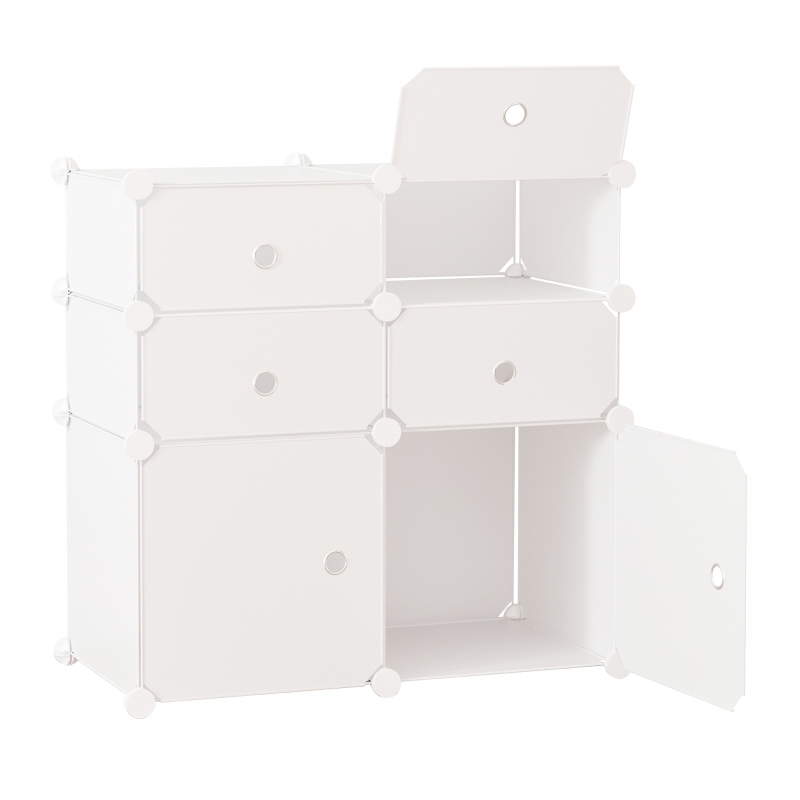 Botník Homcom 75 x 73 x 37 cm bílá, segmentová skříňka na boty pro dům