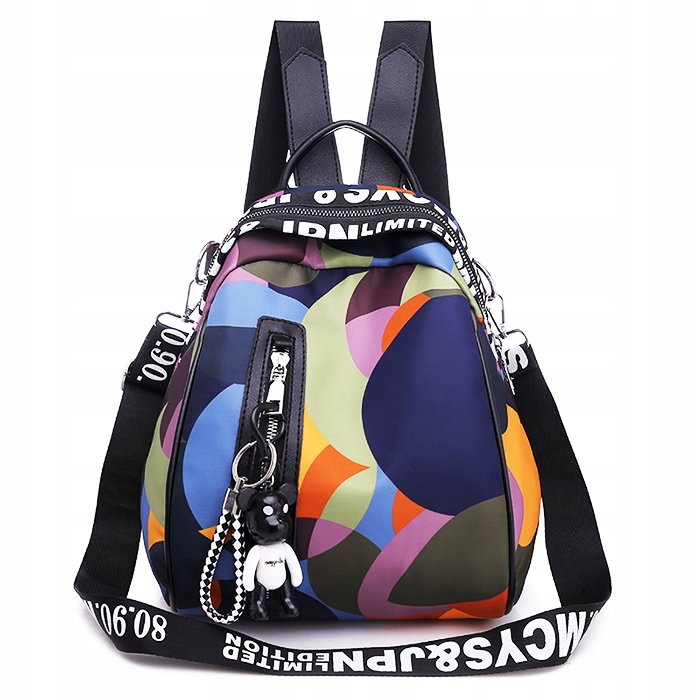 

Plecak Torebka 2w1 Kolorowy Pojemny Na Ramię Duży