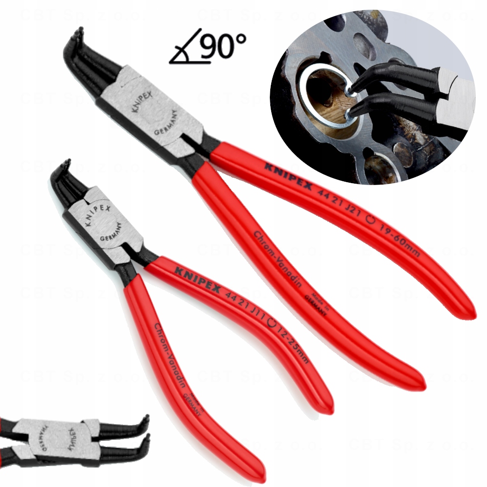 SZCZYPCE DO PIERŚCIENI OSADCZYCH SEGERA 8 SZTUK ETUI ZESTAW SZCZYPIEC Marka Knipex