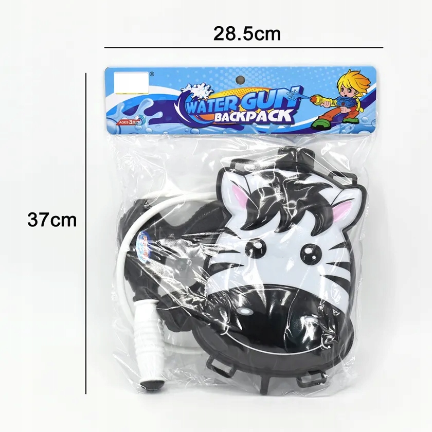 PISTOLET PLECAK NA WODĘ ZEBRA PSIKAWKA ZABAWKA WODNA ZE ZBIORNIKIEM Waga produktu z opakowaniem jednostkowym 0.2 kg