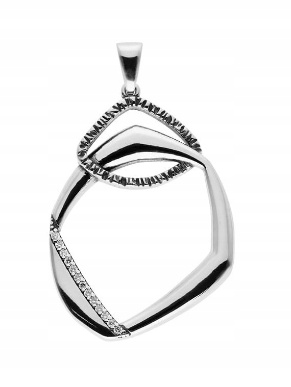 Stříbrný přívěsek se zirkony SG-358-Z-S-SG