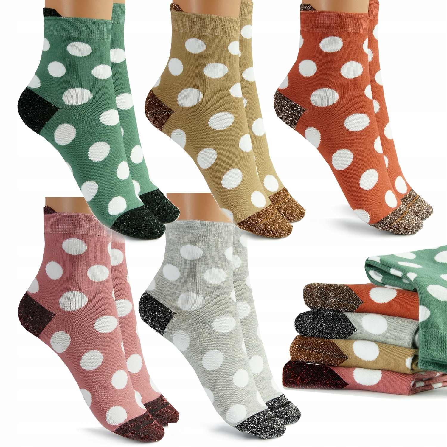 

5 Pak Skarpety Damskie Jakość 39-42