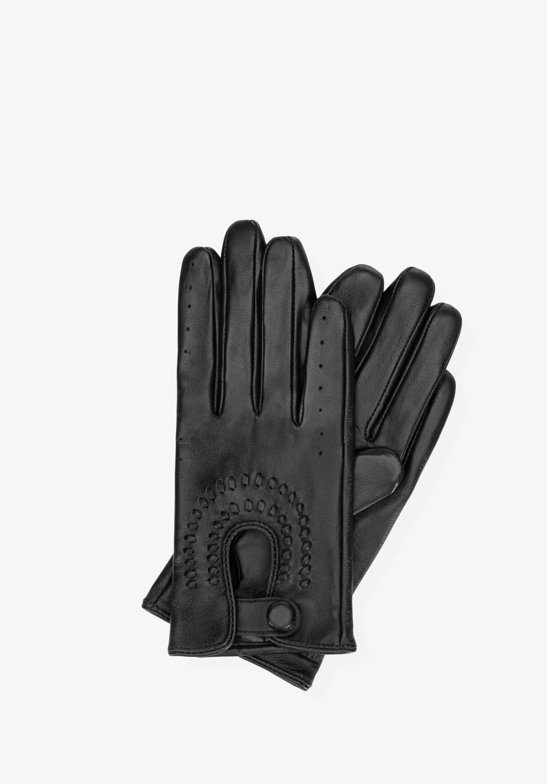 Dámské kožené rukavice Wittchen 45-6L-210-1 M, Černá