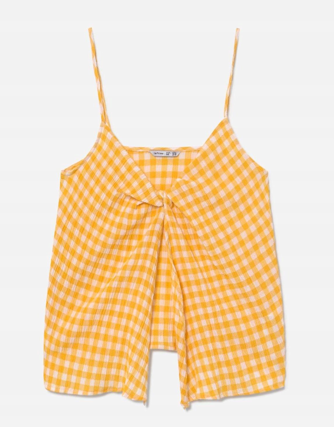 Lefties gdw ŻÓŁTY SPLOT TOP RAMIĄCZKA M Materiał dominujący bawełna