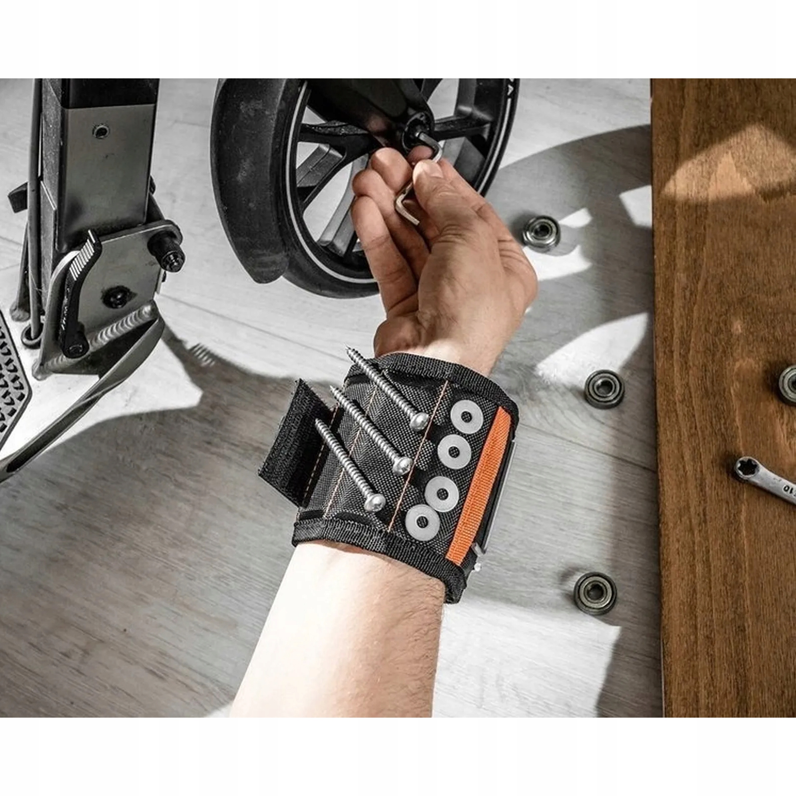 OPASKA MAGNETYCZNA NA RĘKĘ NADGARSTEK bity śrubki nakrętki taty, chłopaka Marka Dobo