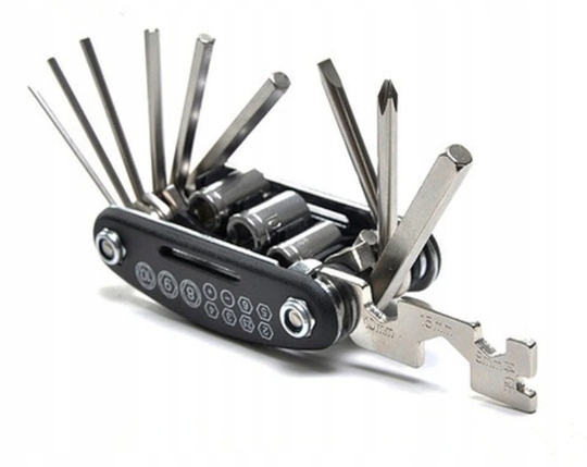 KLUCZE ROWEROWE ZESTAW 16w1 DO ROWERU INBUS ROWER