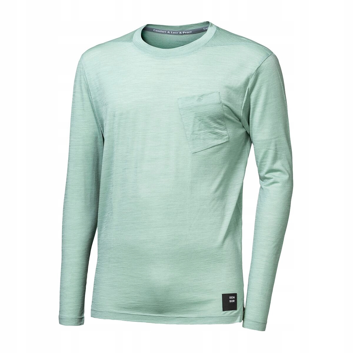 Sensor Merino Air traveller pánské triko dl.rukáv basil green velikost S