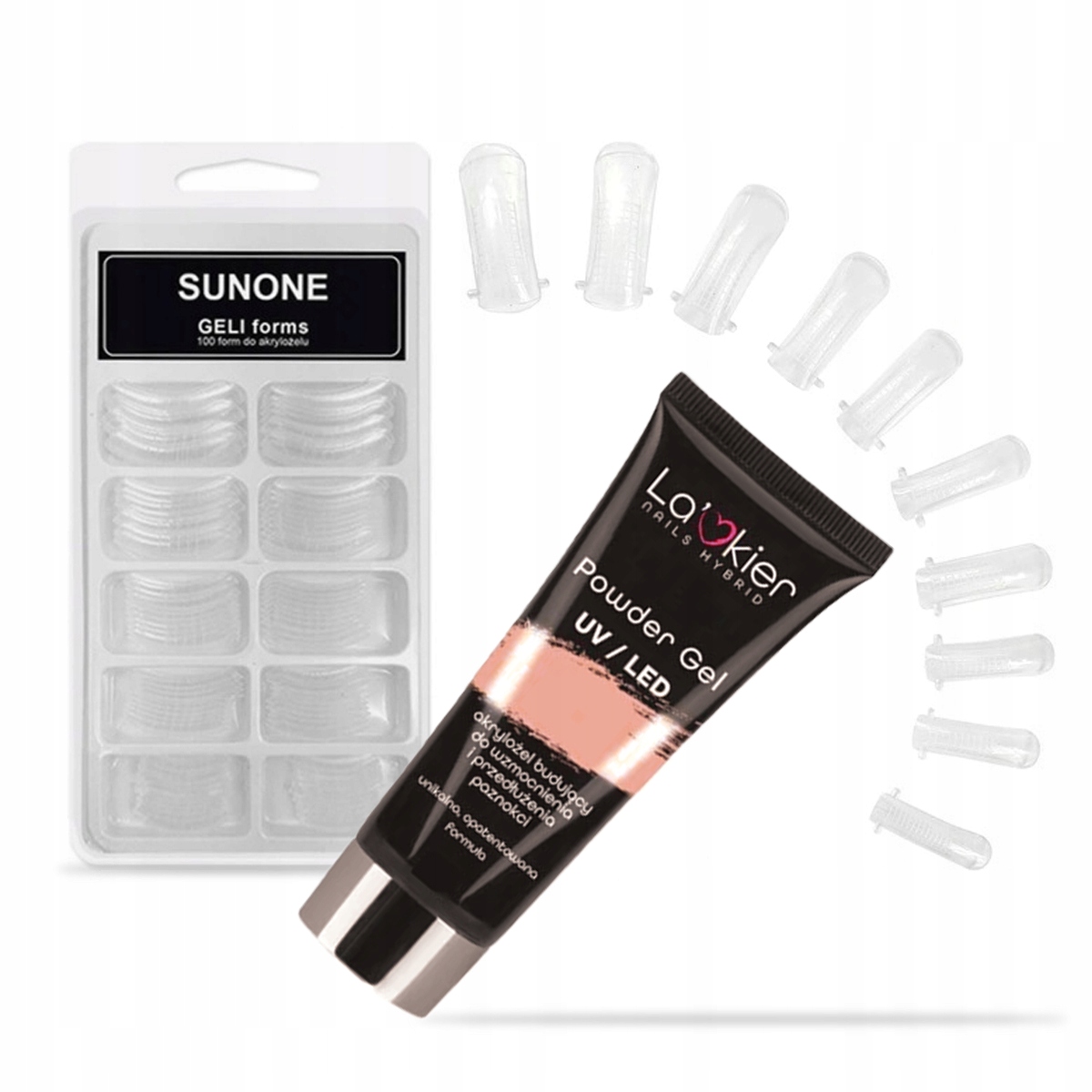 

Zestaw 1+100 La'kier Akrylożel 50ml Formy