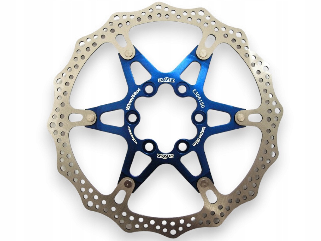 Silný Cyklistický Brzdový Kotouč Hliníkový pavouk A2Z Atd Blue 160 mm
