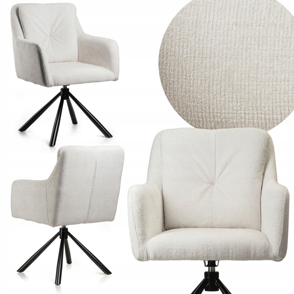 Idaho krémová stolička s autom, moderná, do obývačky, čalúnená