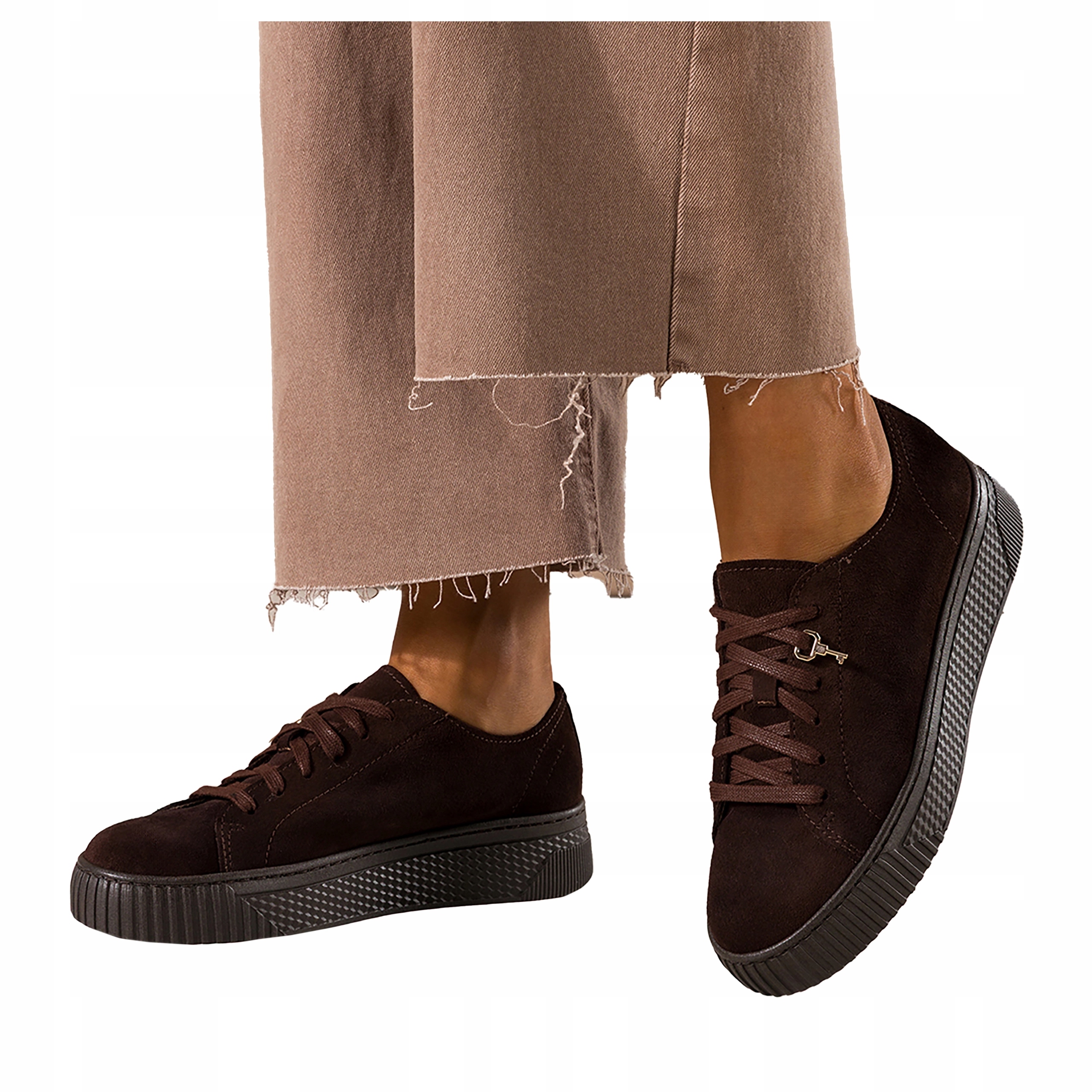 Dámské kožené tenisky Sportovní obuv Hnědé Klasické Pohodlné vel. 41