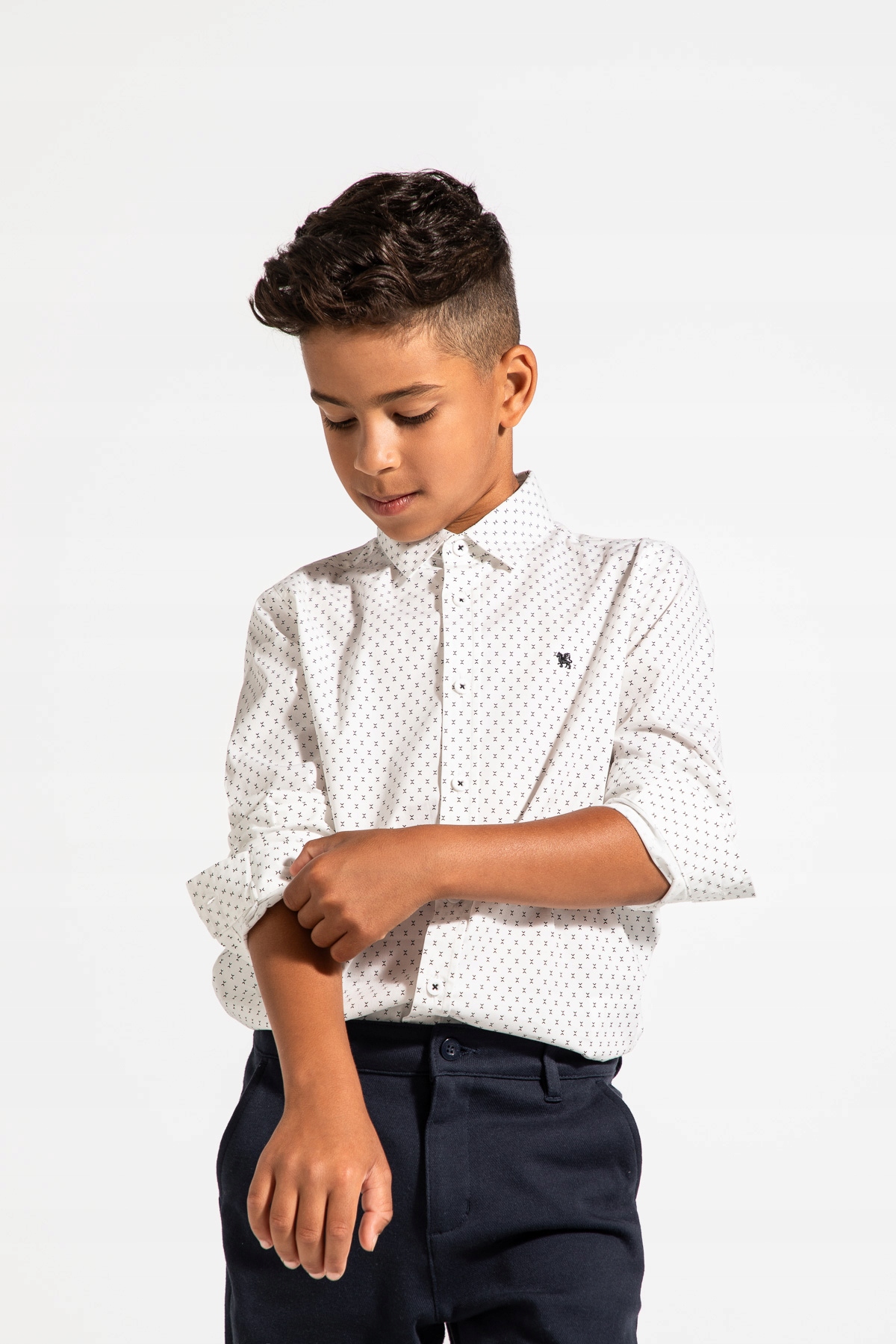 Chłopięca Koszula 158 Biała Koszula Galowa do Szkoły Coccodrillo WC4 Rozmiar (new) 158 (153 - 158 cm)