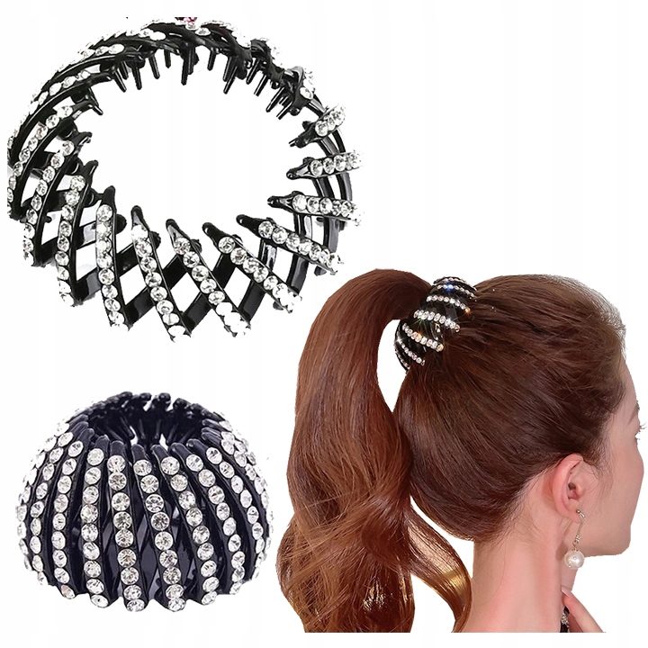 

Gumka Spinka Do Włosów Kok Ptasie Gniazdo Cyrkonie