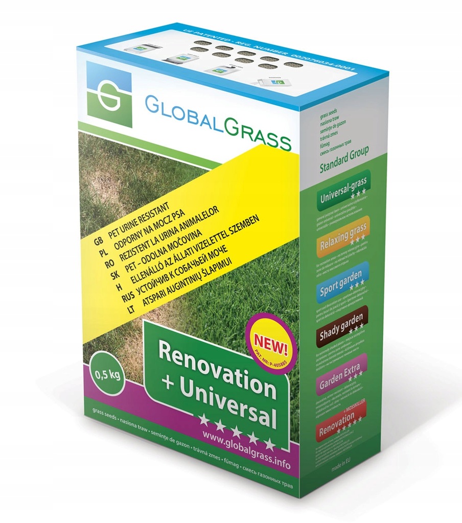GLOBALGRASS RENOVATION 5 KG ODPORNA NA MOCZ PSA