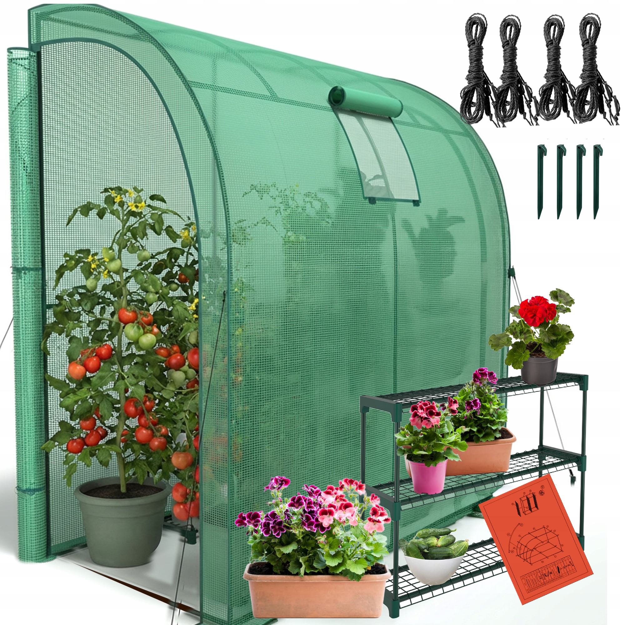 Zahradní Fóliový Tunel Fóliový Skleník UV-4 Fólie Na Rajčata Nástěnný