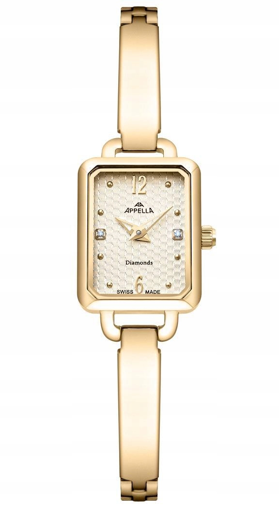 Nové Originální dámské hodinky Appella L50009.1171DQ zlaté s diamanty