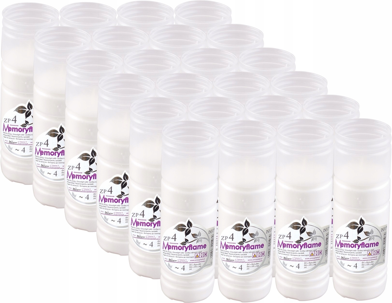 do hřbitovních svíček Parafínové svíčky MemoryFlame 4 dny Univerzální Velikost /24