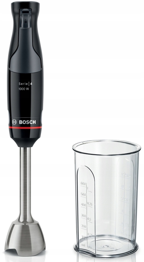 Blender ręczny Bosch MSM4B610 1000W QuattroBlade Pojemnik Czarny