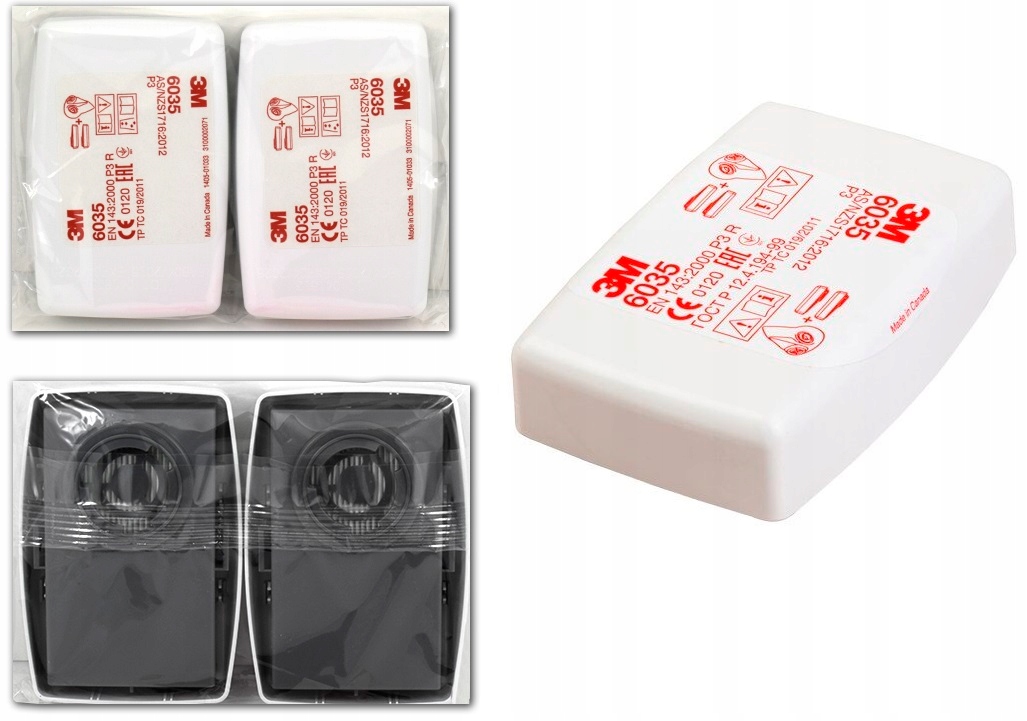

3M 6035 Filtr Przeciwpyłowy P3R Cząstki Stałe 2szt