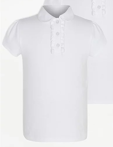 

George t-shirt koszulka Polo z falbanką 152 158