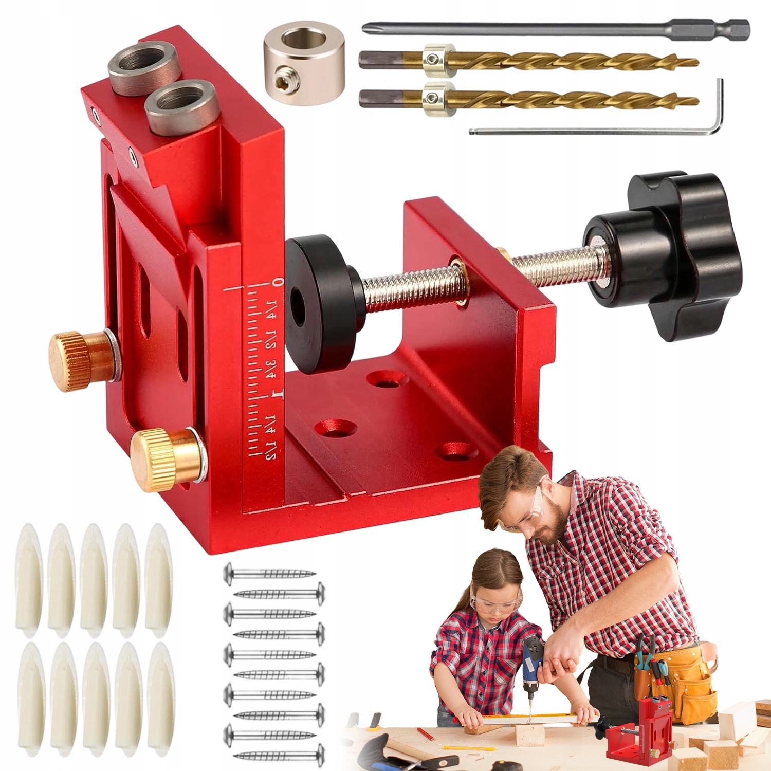 Vrták 3V1 Na Dřevo Z Odolného Hliníku Pro Přesné Vrtání