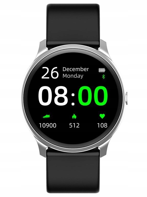 Chytré Hodinky G. Rossi SW010-13 stříbrná/černá Gravírování