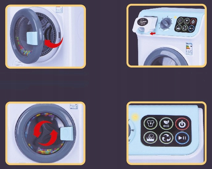 MARKOWA PRALKA AUTOMATYCZNA DLA DZIECI DOTYKOWA Płeć chłopcy dziewczynki