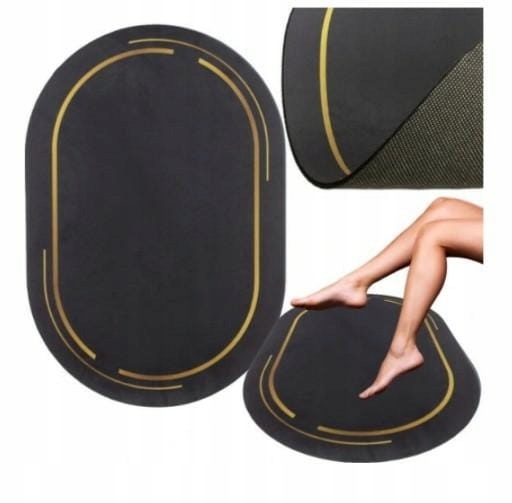 AG946C RYCHLESCHNOUCÍ KOUPELNOVÁ ROHOŽ ČERNÁ