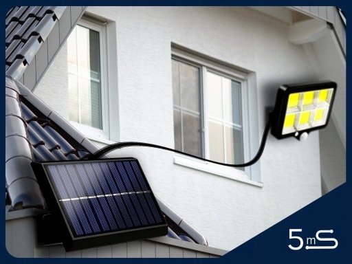 LAMPA SOLARNA Z CZUJNIKIEM RUCH ZMIERZCHU LED ZEWNĘTRZNA OGRODOWA + PILOT Moc lampy 300 W