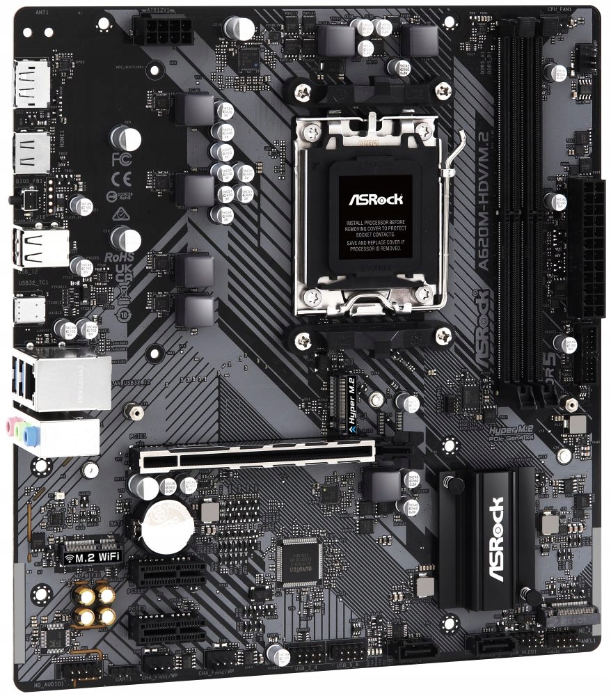 ASRock A620M-HDV/M.2 Amd A620 AM5 2x DDR5 DIMM 2x M.2 Hdmi Dp