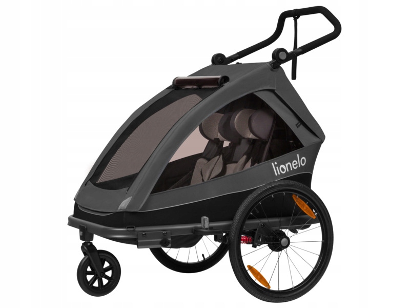 Przyczepka rowerowa Lionelo Cama Szaro-grafitowy