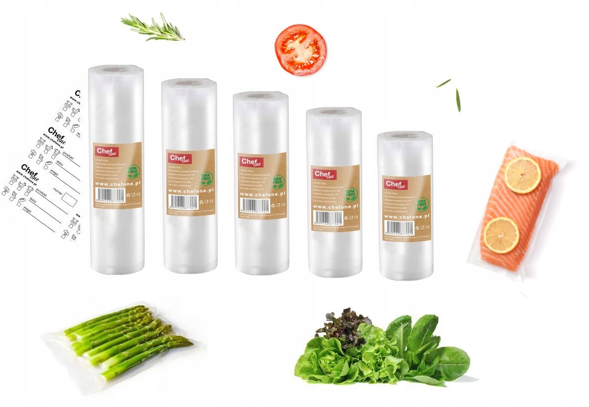 

ChefOne folia do zgrzewarki 5 rolek Nalepki