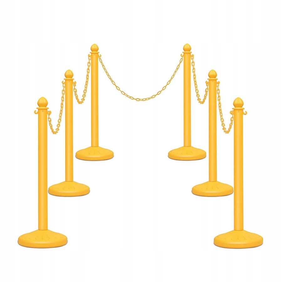 Levně Systém Kontroly Davů, Zahrazovací Sloupky S Odnímatelnými Řetězy, Žluté