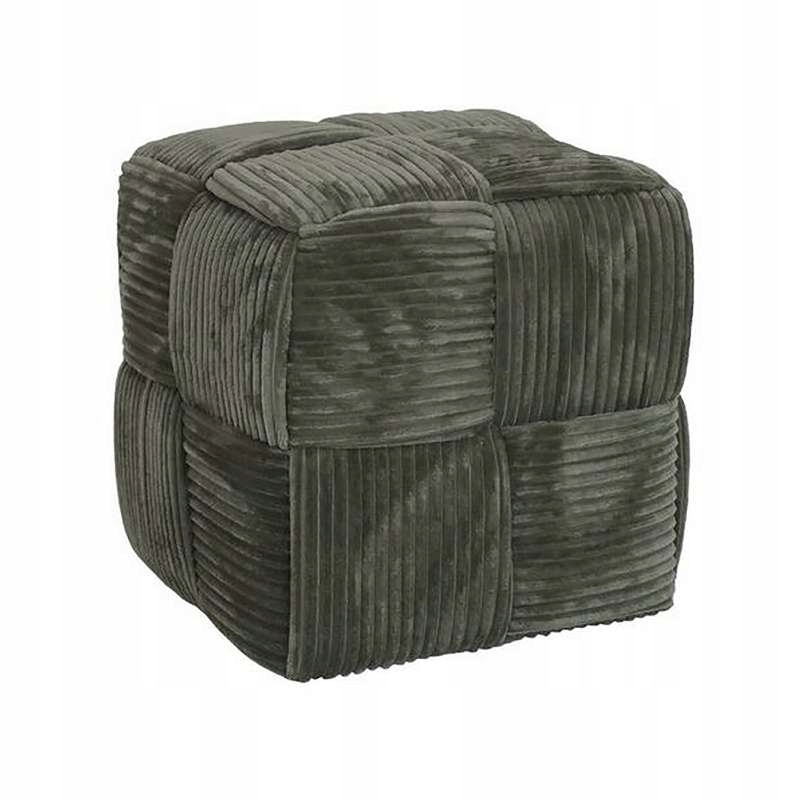 Taburet sedák podnožka velurová zelená 43x42,5 HTYG1067-SR