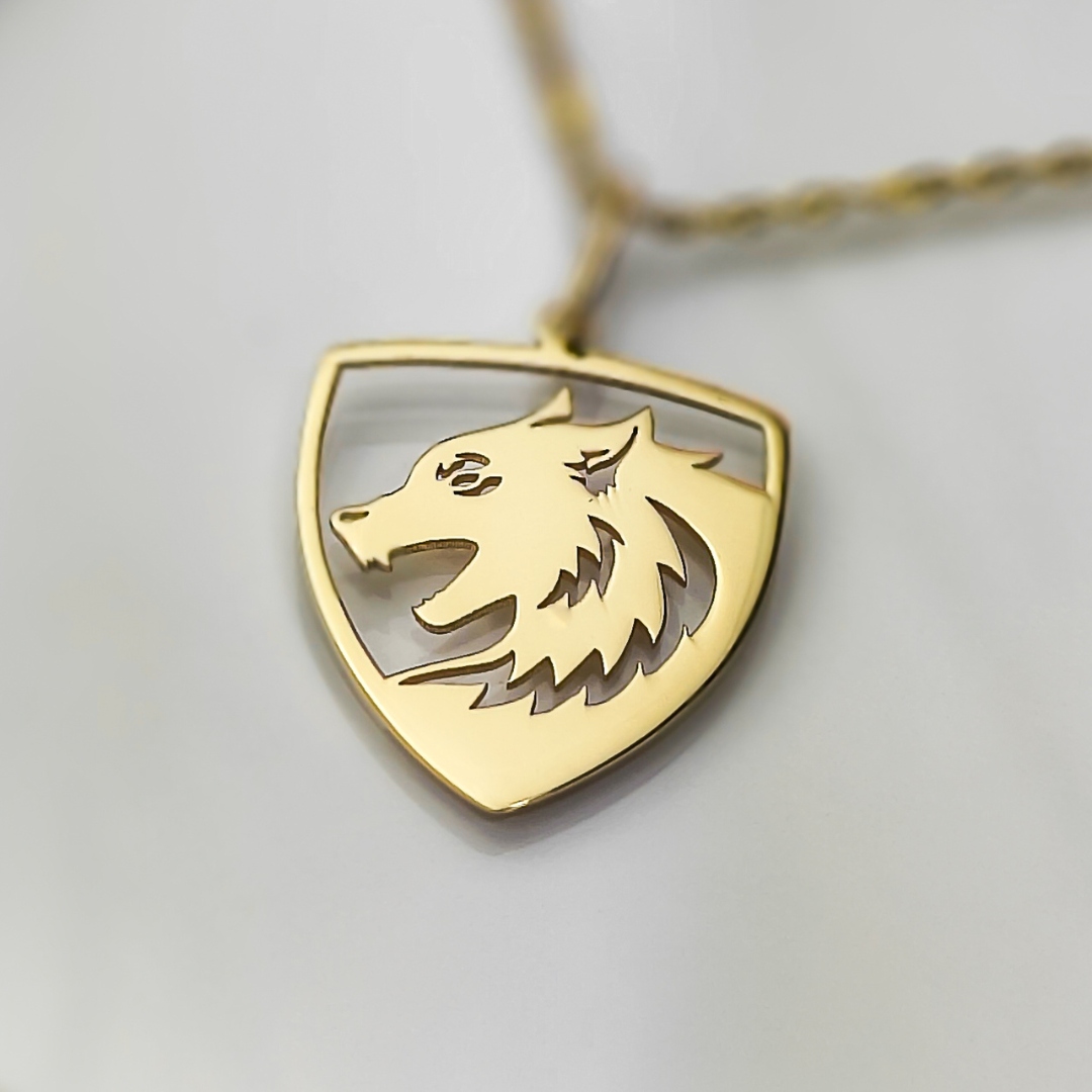 Zlatý přívěsek Vlk pr.585