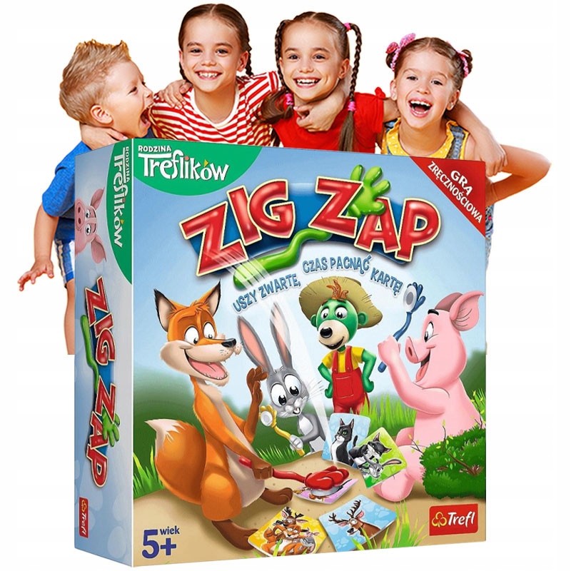 Gra Rodzinna PLANSZOWA Zig Zap FAMILIJNA Mnóstwo Śmiechu ZRĘCZNOSCIOWA