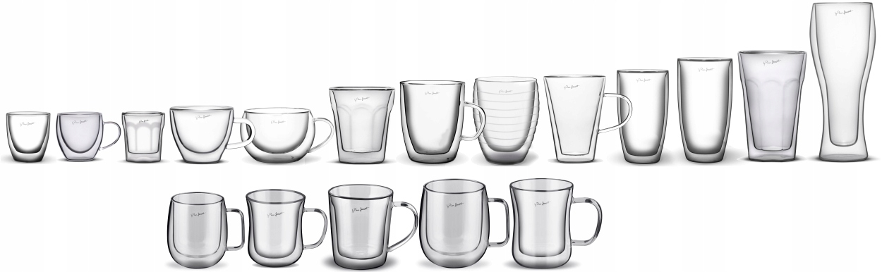 Szklanki termiczne LAMART 400ml Kubek Podwójne Dno Linia Vaco