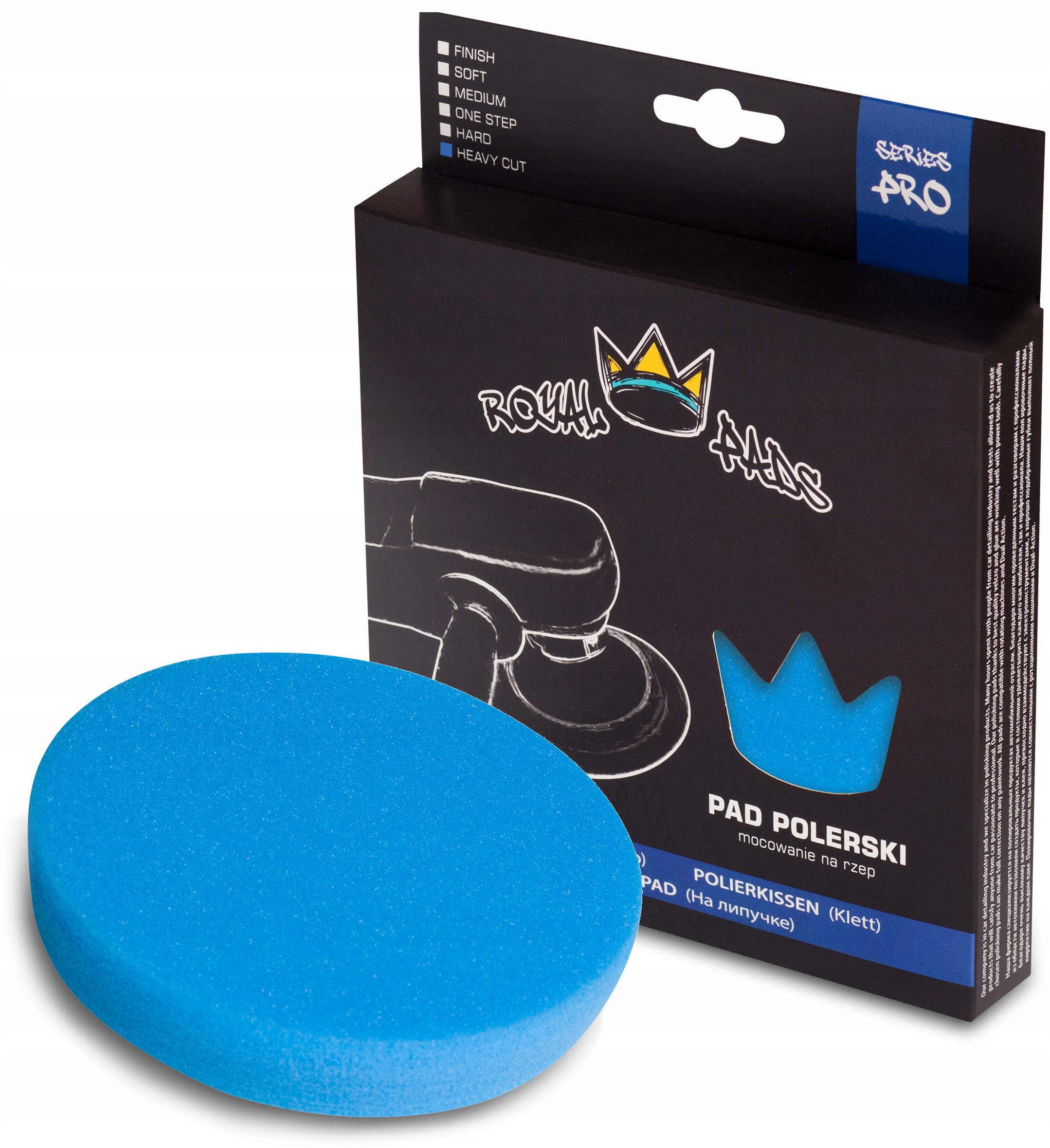 

Royal Pro Heavy Cut b. twardy pad polerski 150mm