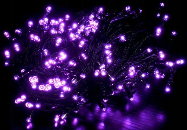 LAMPKI CHOINKOWE 300 LED ZEWNĘTRZNE FIOLETOWE Kolor lampek inny