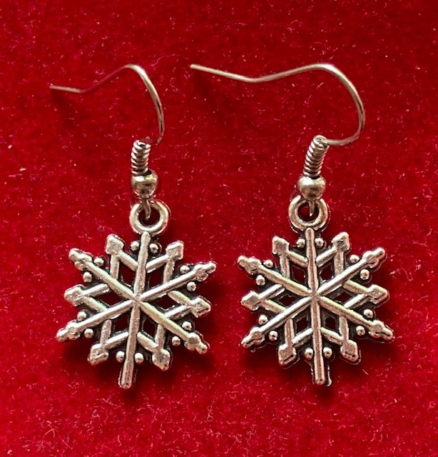 Świąteczne KOLCZYKI Boże Narodzenie ŚNIEŻYNKI