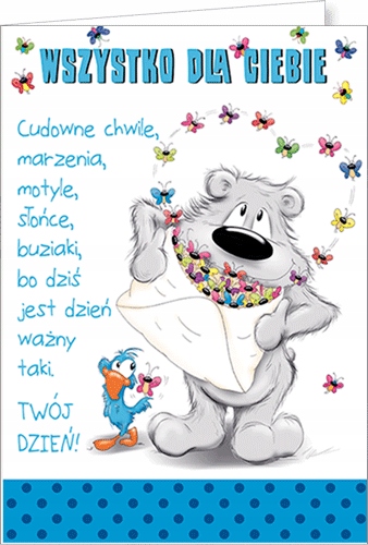 

Kartka pocztowa tradycyjna wesoła z kopertą Happ18