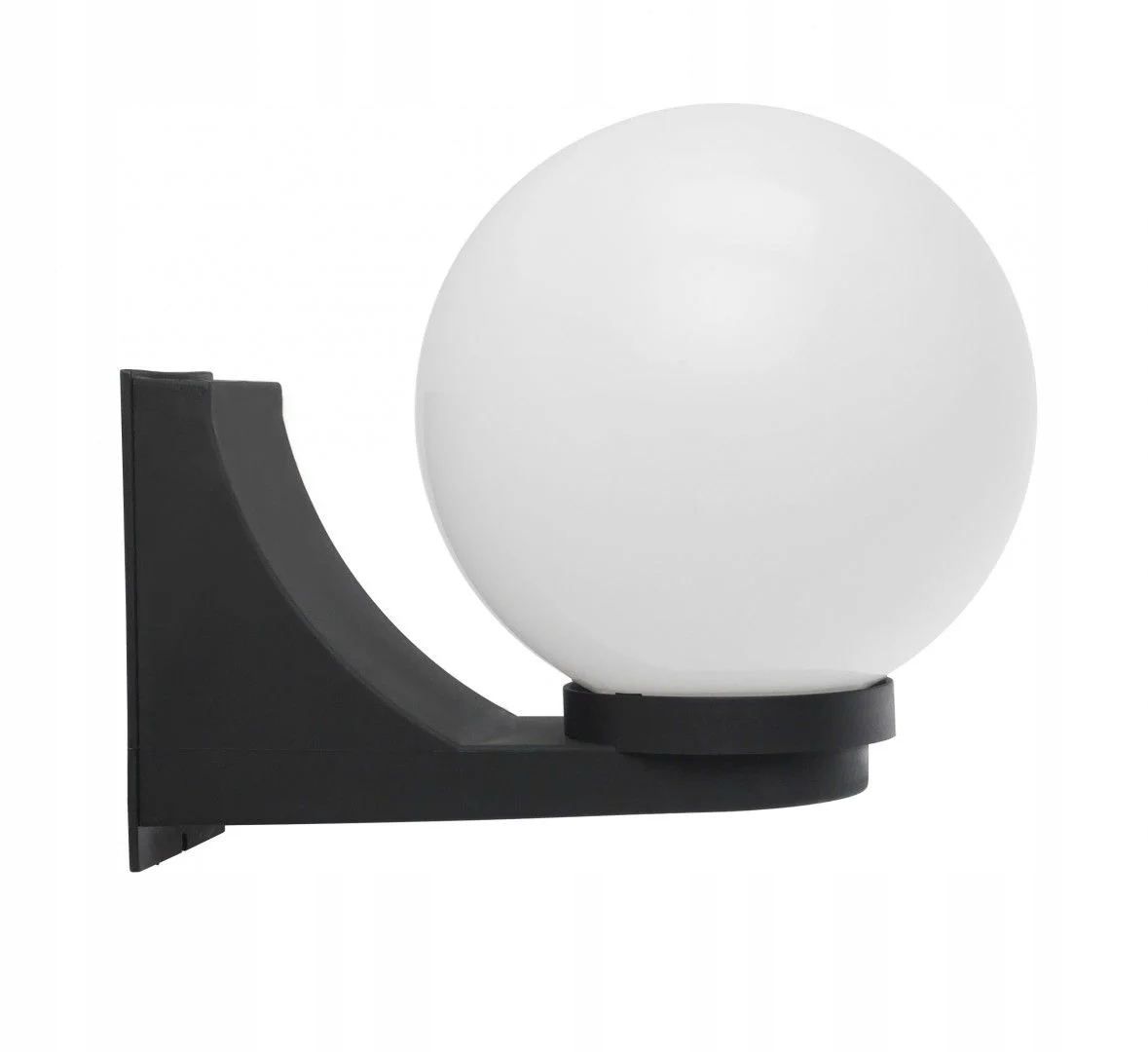 Zahradní nástěnné svítidlo černá skleněná koule bílá nebo kouřová 20 cm Su-ma