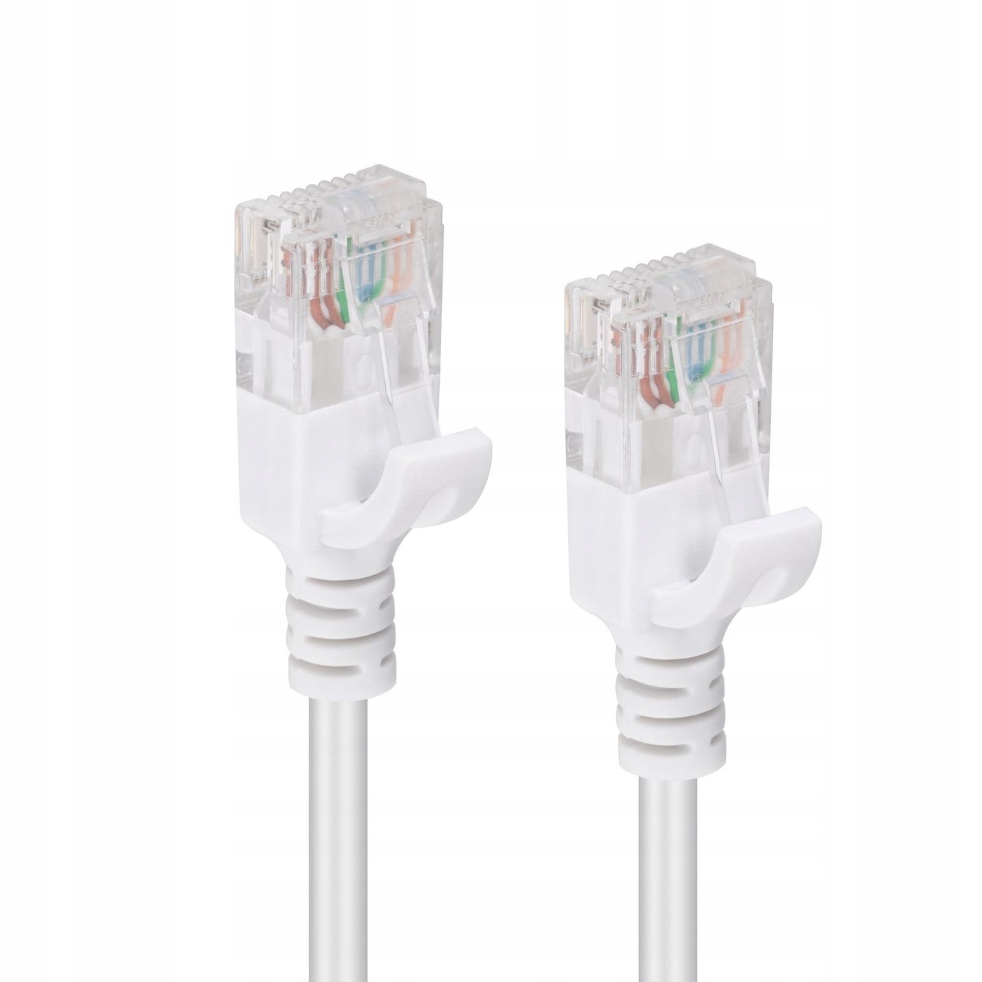Patchcord MicroConnect Sieťový kábel CAT6a U/utp Slim 0,15 m, biely 50 ks