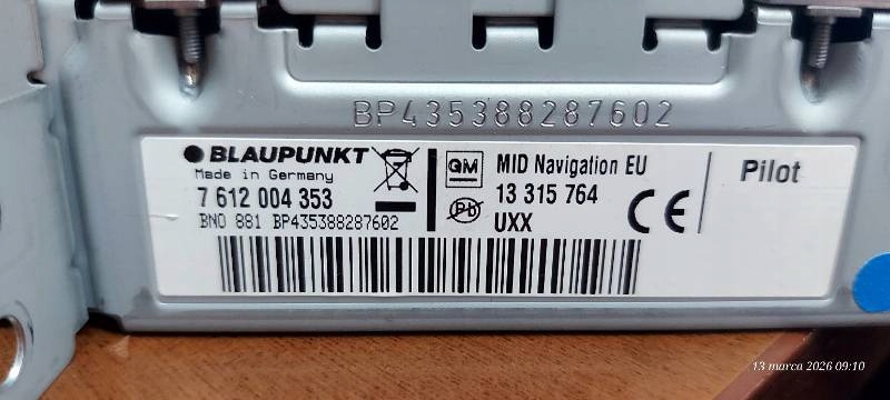 RADIO OPEL INSIGNIA A 13315764