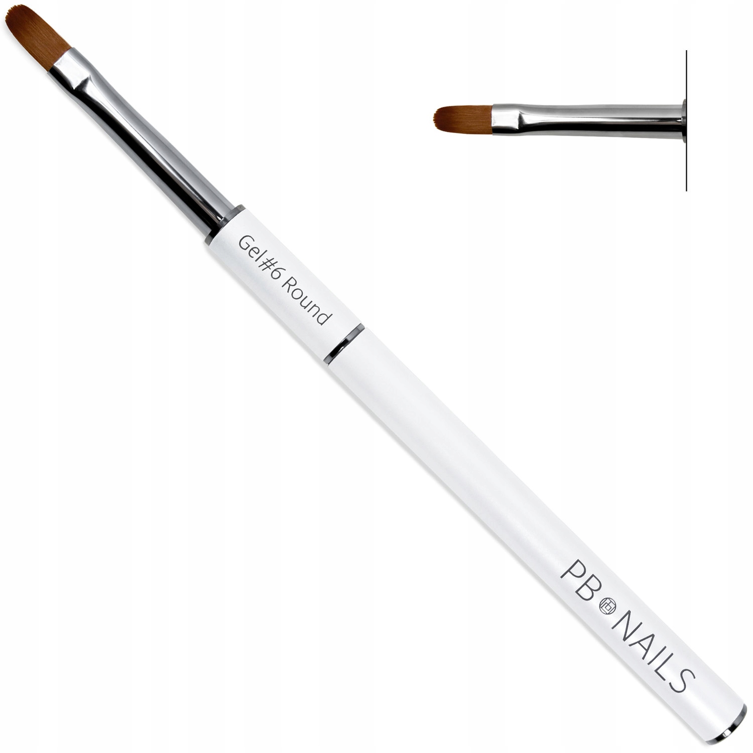 Štětec na gel Pb Nails Gel Brush Round #6