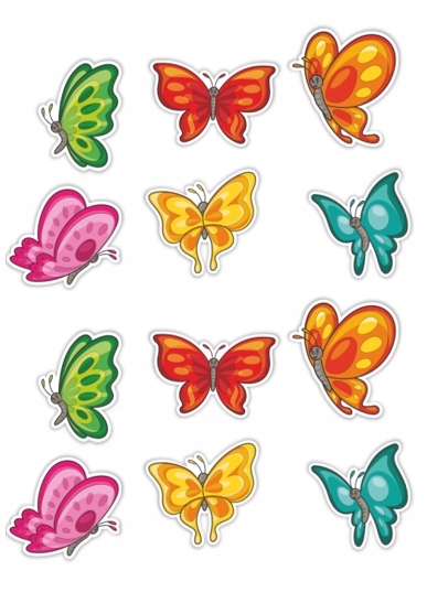 

Dekoracja wiosenna na okna Motylki (dwustronna)